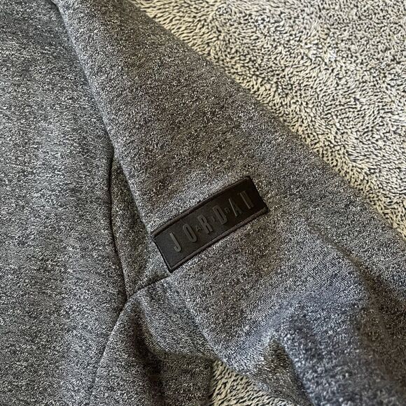 Nike Mens Air Jordan Dark Heather Gray Long Sleeve Sweatshirt Size XXL W/Pockets - Picture 7 of 8